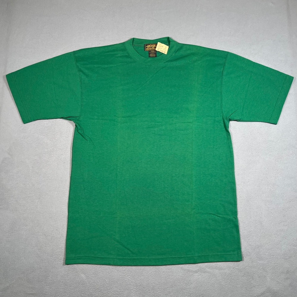 Vintage Eddie Bauer T-Shirt Mens Short Sleeve Crew Neck L Green Layering Tee USA